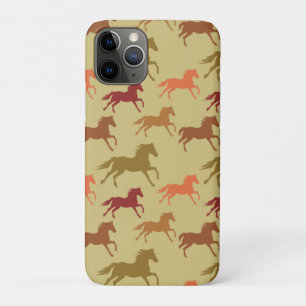 Prairie Horses Running Riding Equestrian Vintage iPhone 11 Pro Case