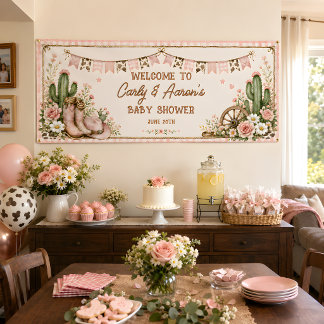 Prairie Princess Baby Shower Welcome Banner