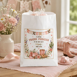 Prairie Princess Western Baby Shower Favour Bag