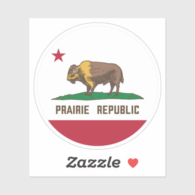 Prairie Republic Bison Flag Great Plains (Sheet)