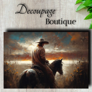Prairie Rider Decoupage Tissue Paper