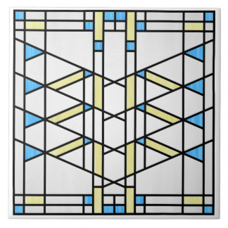 Prairie School Style Interpretation No. 3 Ceramic Tile
