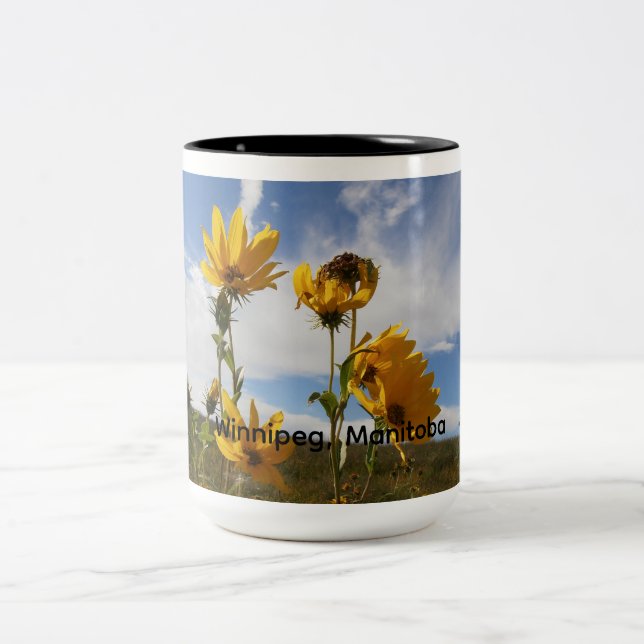 Prairie Sunset  Two-Tone Coffee Mug (Center)