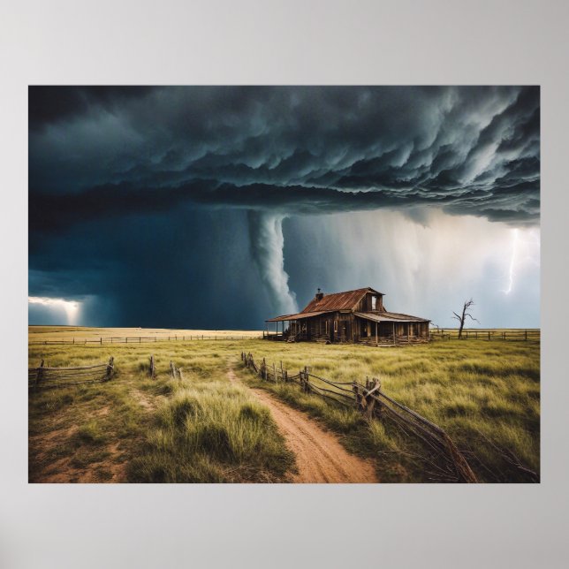 Prairie Tornado Large Unframed Tornado Poster (Front)