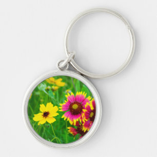 Prairie wildflowers in Hill Country Key Ring