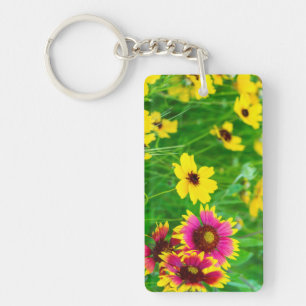 Prairie wildflowers in Hill Country Key Ring