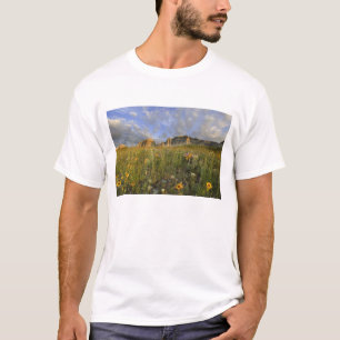 Prairie Wildflowers in Many Glacier Valley at T-Shirt