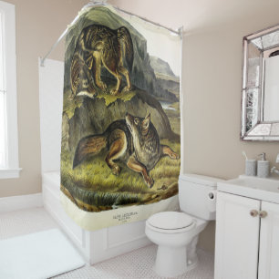 Prairie Wolf (Coyote) from Audubon's Quadrupeds Shower Curtain