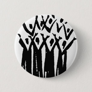 PRAISE 6 CM ROUND BADGE