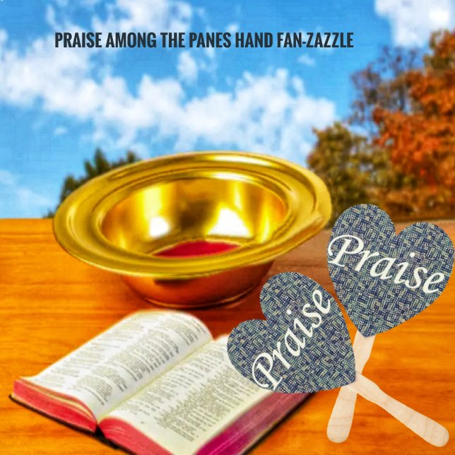 Praise Among The Panes Hand Fan (Creator Uploaded)
