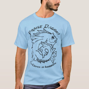 Praise Dagon Innsmouth Lovecraft Fish Horror T-Shirt