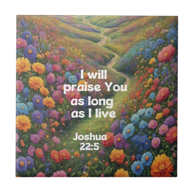 Praise God Ceramic Tile (Front)