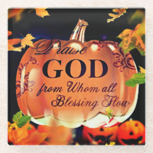 Praise God From Whom All Blessing Flow Glass Coaster