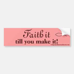 Praise Him N Pink Bible Quote Customise it Bumper Sticker