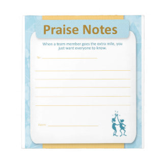 Praise It Series - Team Praise Note Sheets