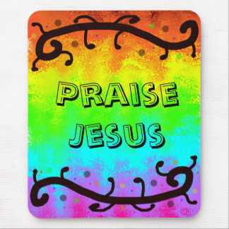 Praise Jesus Rainbow Mousepad