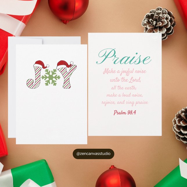 Praise & Joy Psalm 98:4 Holiday Card (Creator Uploaded)