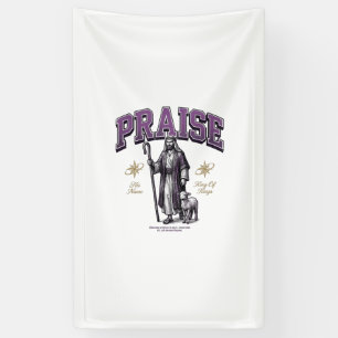 Praise King of Kings Vintage Engraving Shirt Banner