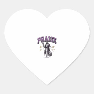 Praise King of Kings Vintage Engraving Shirt Heart Sticker