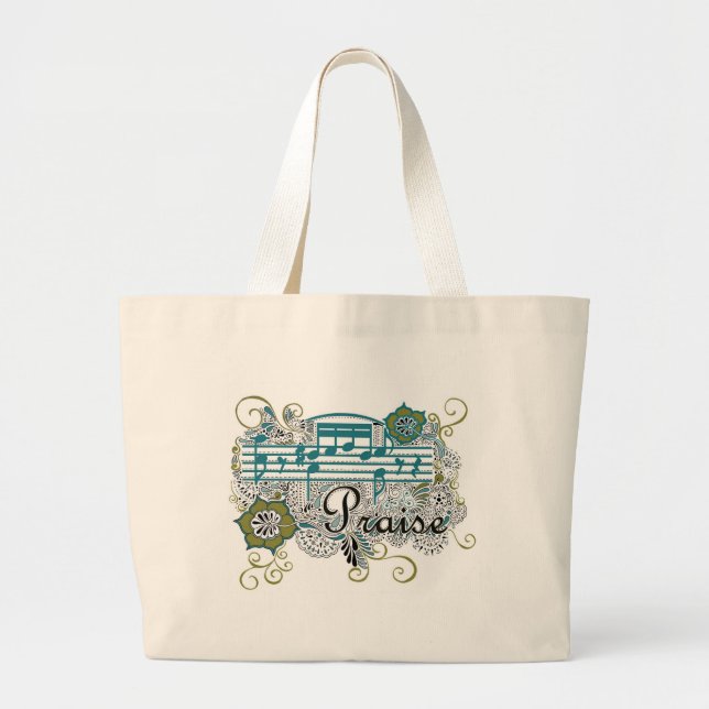 Praise Large Tote Bag (Front)