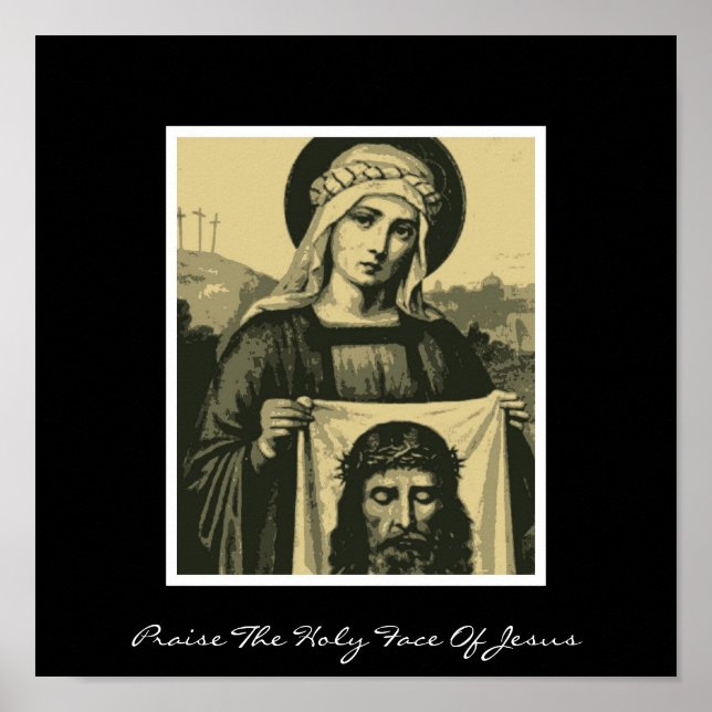 praise the holy face of jesus poster (Front)