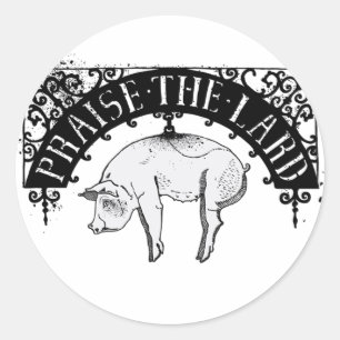 Praise the Lard Funny Pig BBQ Vinyl Sticker