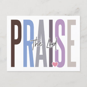 Praise the Lord, believe in God, trust Jesus, resp Holiday Postcard