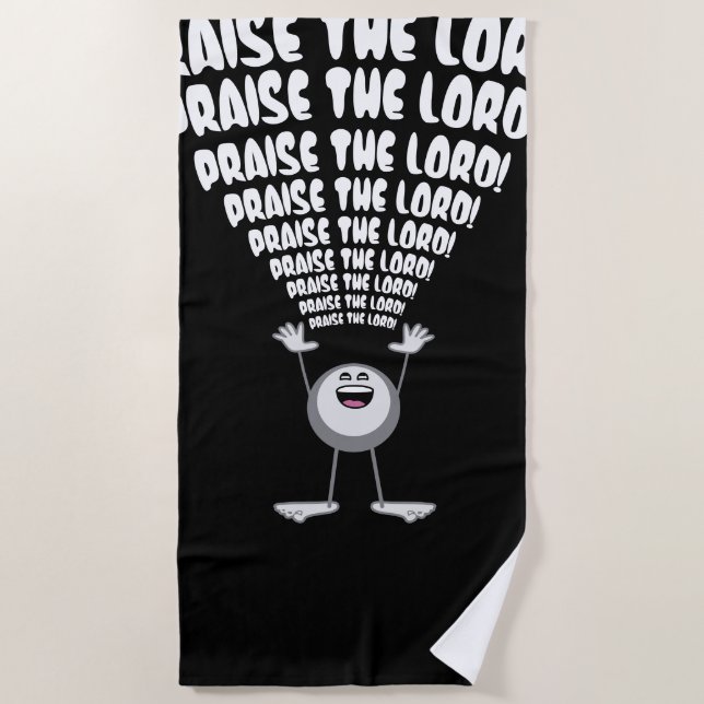 Praise The Lord Emoji Beach Towel (Front)