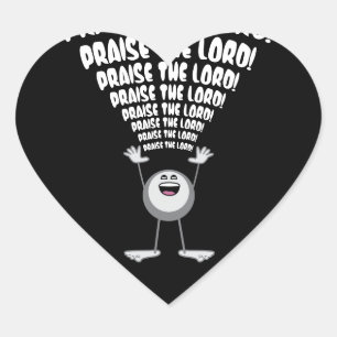 Praise The Lord Emoji Heart Sticker