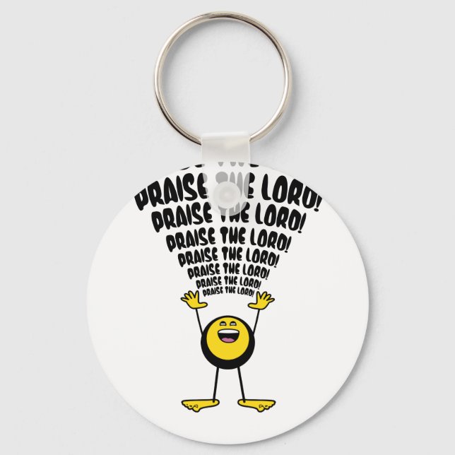 Praise The Lord Emoji Key Ring (Front)