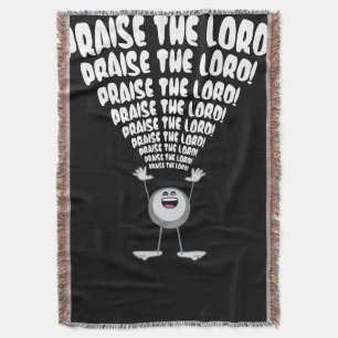 Praise The Lord Emoji Throw Blanket