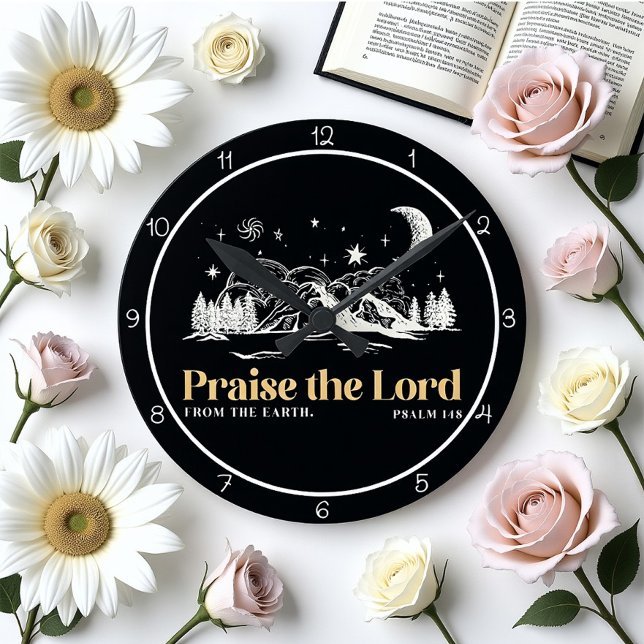 Praise the Lord From The Earth Art Round Clock (Creator Uploaded)
