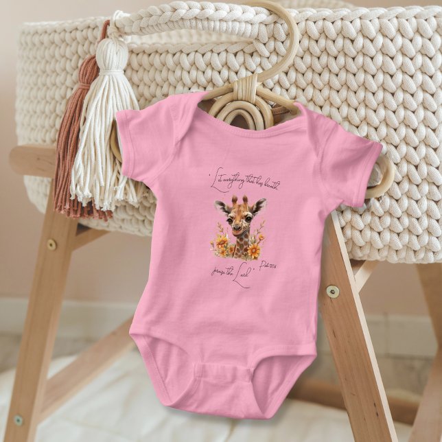 Praise The Lord Jesus Giraffe Baby Bodysuit (Creator Uploaded)