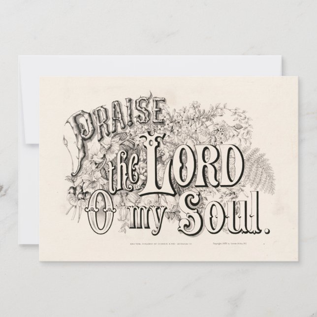 Praise the Lord O My Soul | Currier & Ives  (Front)