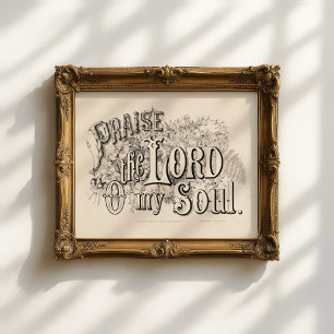 Praise the Lord O My Soul   Currier & Ives  Poster