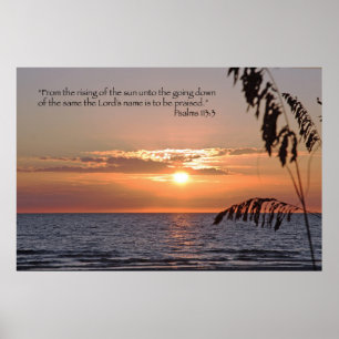 Praise the Lord (Psalms 113:3) Scripture Poster