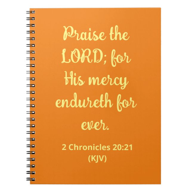 Praise The LORD Thanksgiving  Notebook (Front)