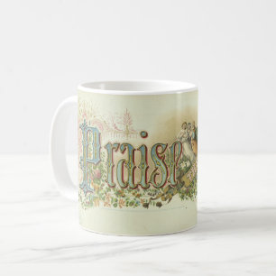 "Praise The Lord" Vintage Christian Art Coffee Mug
