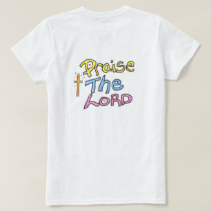 ‘Praise The LORD’ with Cross Christian Ladies  T-Shirt