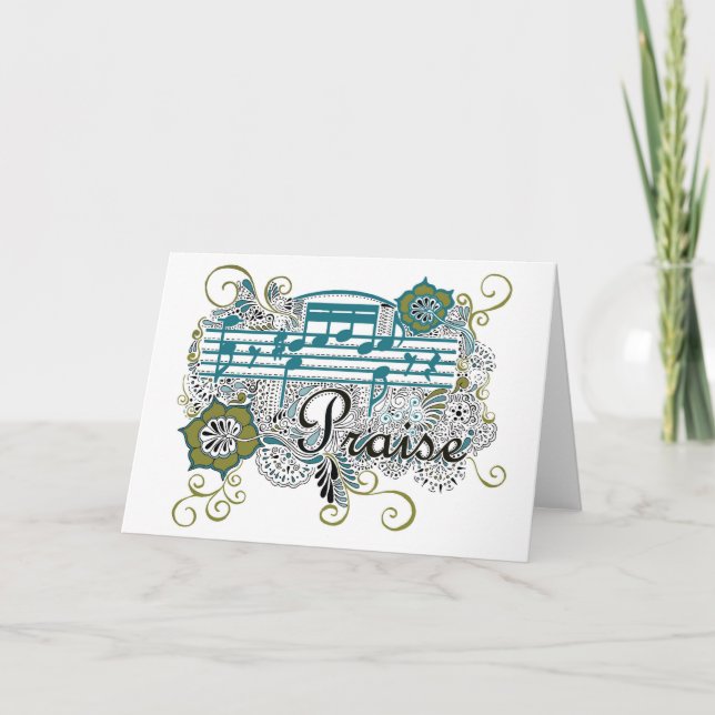 Praise with Musical Notes (Front)