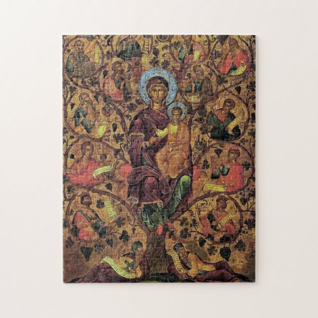 Praises of the Theotokos Orthodox Christian Icon Jigsaw Puzzle (Vertical)