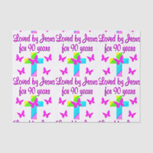 PRAISING GOD 90TH BIRTHDAY TISSUE PAPER
