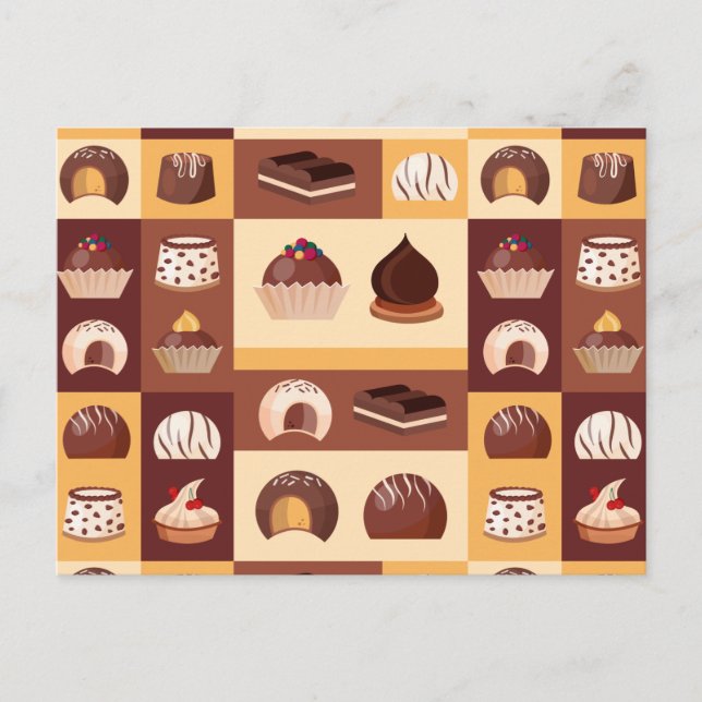 Pralines, chocolate, delicious with cocoa flavour postcard (Front)