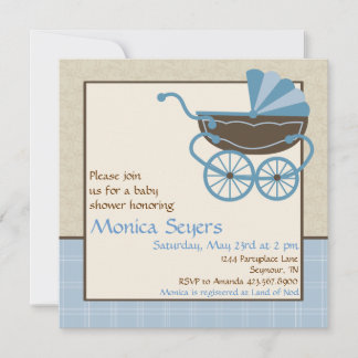 Pram Baby Shower Invitation
