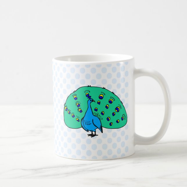 Pran Peacock Coffee Mug (Right)