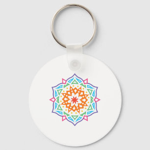Prana Art Yoga Mandala Sacred Energy Geometry Medi Key Ring