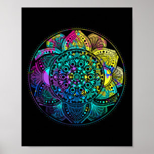 Prana Art Yoga Mandala Sacred Energy Geometry Medi Poster