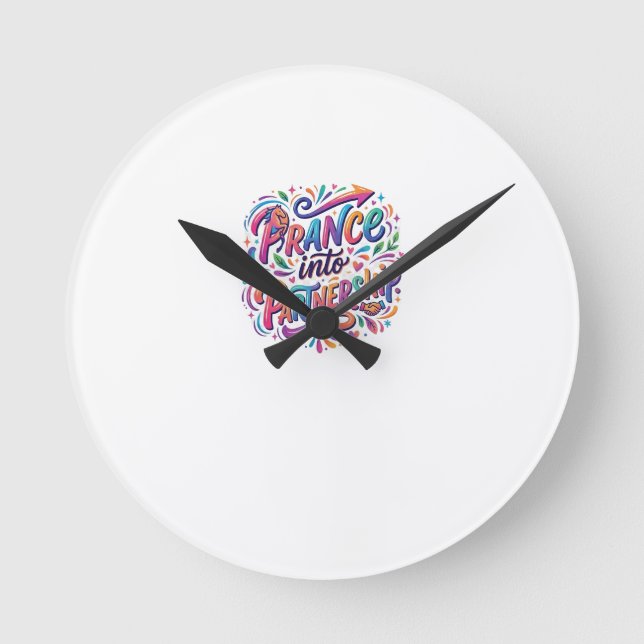 Prance into Partnership Round Clock (Front)