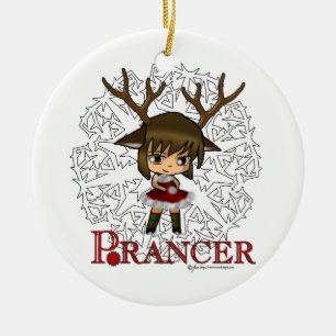 Prancer Ceramic Ornament