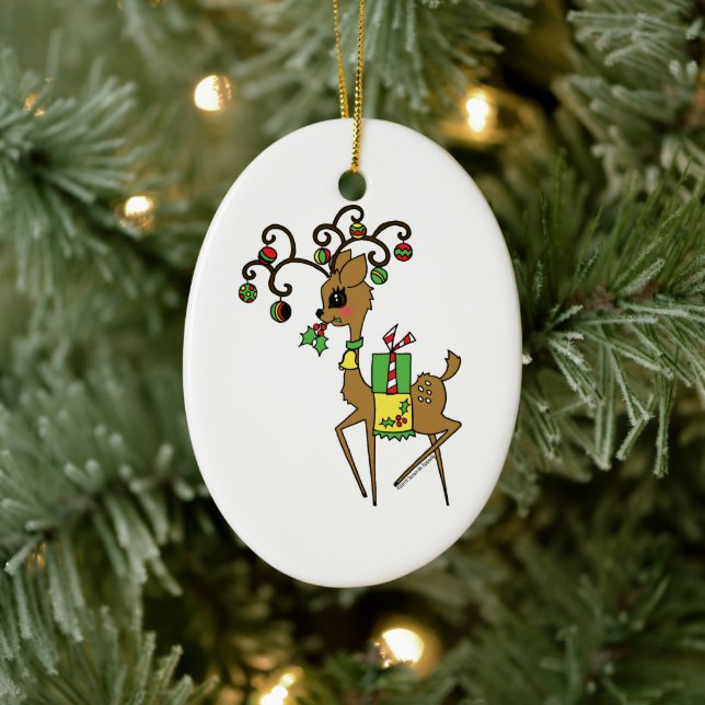 Prancer Ceramic Ornament (Tree)